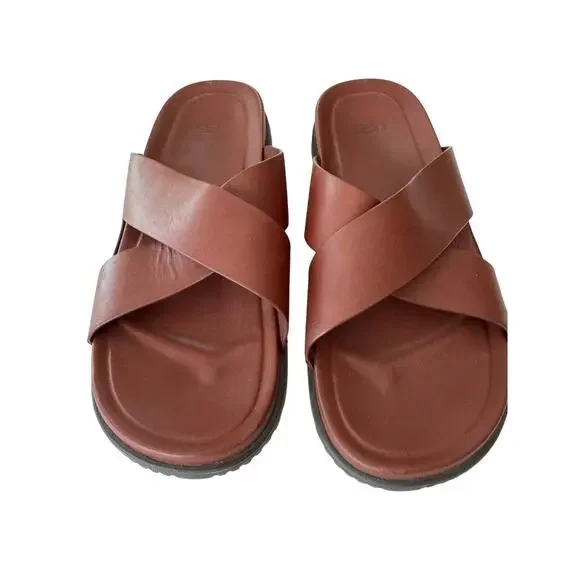 UGG | Shoes | Ugg Mens Capitola Cross Slide Shoe Sandal Dark  display picture 1
